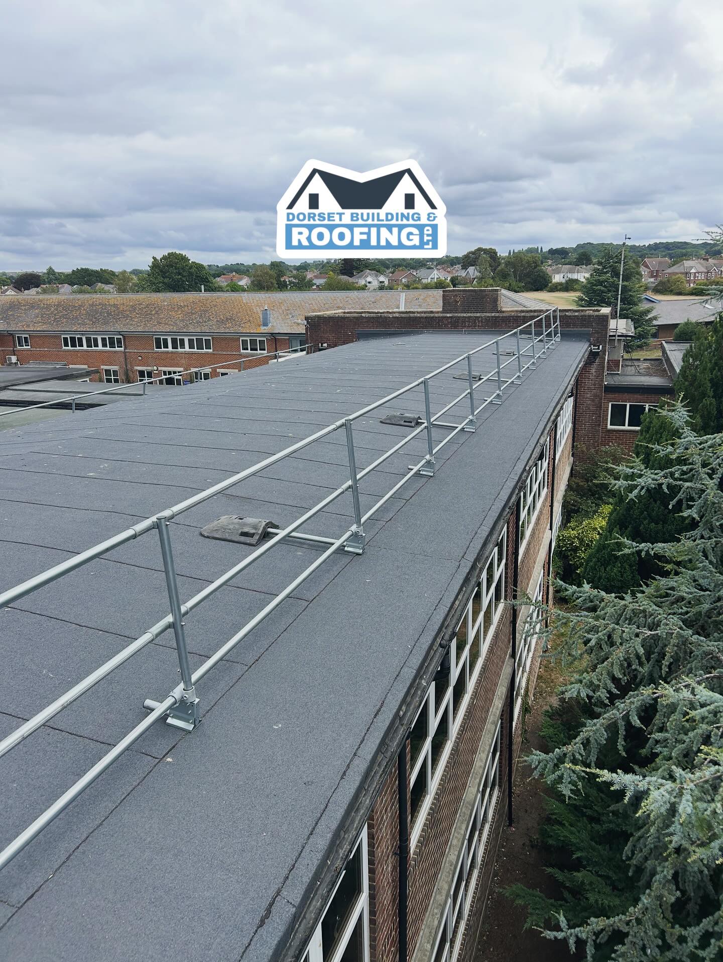 flat roof safety handrails